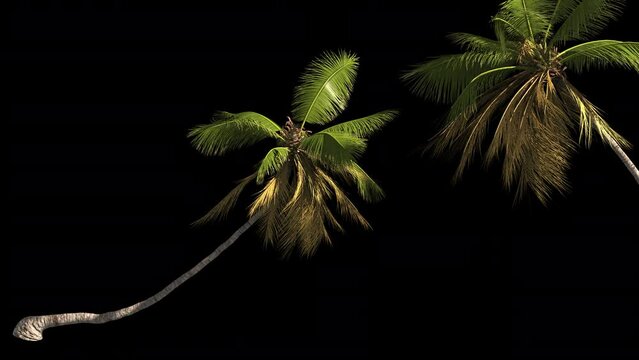 Palm tree transition on a transparent background with an alpha channel.
Travel, trip, tourism, vacation, relax.