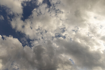 cloudy weather sky with clouds of white and gray