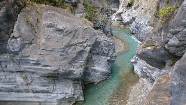 Jiuqudong Tunnel of Nine Turns gorge in Taroko National Park, Hualien, Taiwan