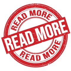 READ MORE text written on red round stamp sign