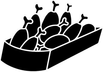 food illustration fast silhouette chicken logo meal icon junk outline snack unhealthy meat lunch fried restaurant dinner crispy eat shape cooked menu wing for vector graphic background