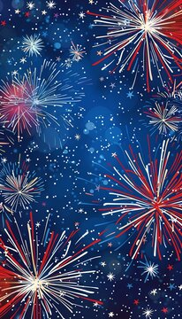 July 4th United States Independence Day abstract poster background smartphone wallpaper lockscreen