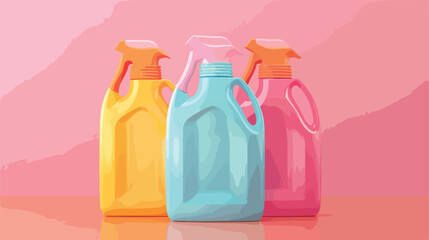 Laundry detergent bottle mockup. Realistic blank cont