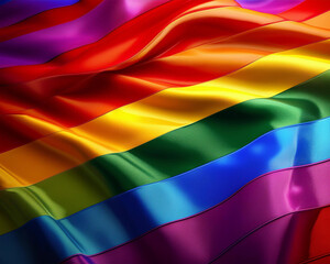 Lgbt flag. Free love. Pride day. Concept of freedom. gay, lesbian, bisexual and transgender community. Queer, no binary. 3D render