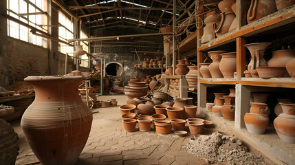 Clay pots house