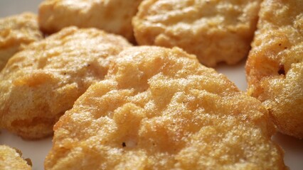 A chicken nugget is a small, breaded, and deep-fried piece of chicken meat, often served as a fast...