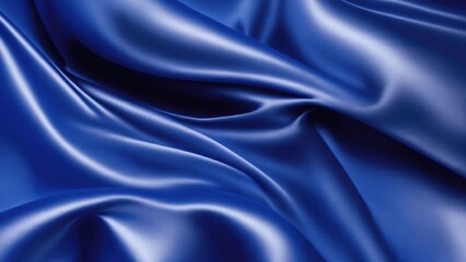 Fototapeta premium Luxury Blue satin smooth fabric background
