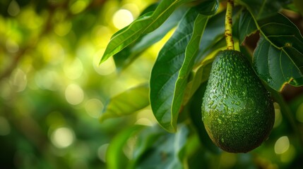 Avocados Ripe on the Branch