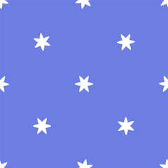 Purple seamless pattern with white stars