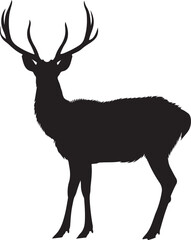deer animal silhouette vector