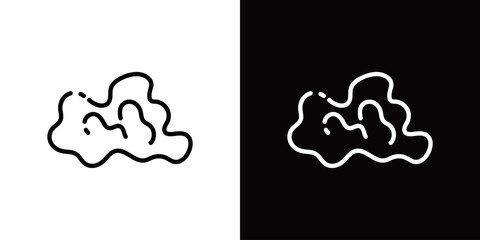 シンプルなキクラゲの線画アイコン