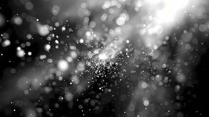 A close-up of a particle in an abstract background, with a black and white filter that adds drama...