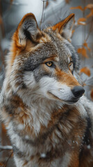 Fototapeta premium wolf in the forest
