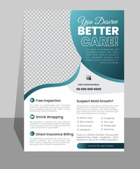 Medical flyer design. Unique and futuristic formal medical vector flyer design template. 