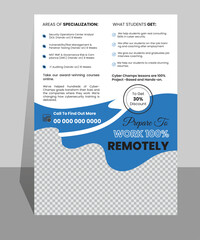 Modern and unique layer maintain vector business flyer design template. 