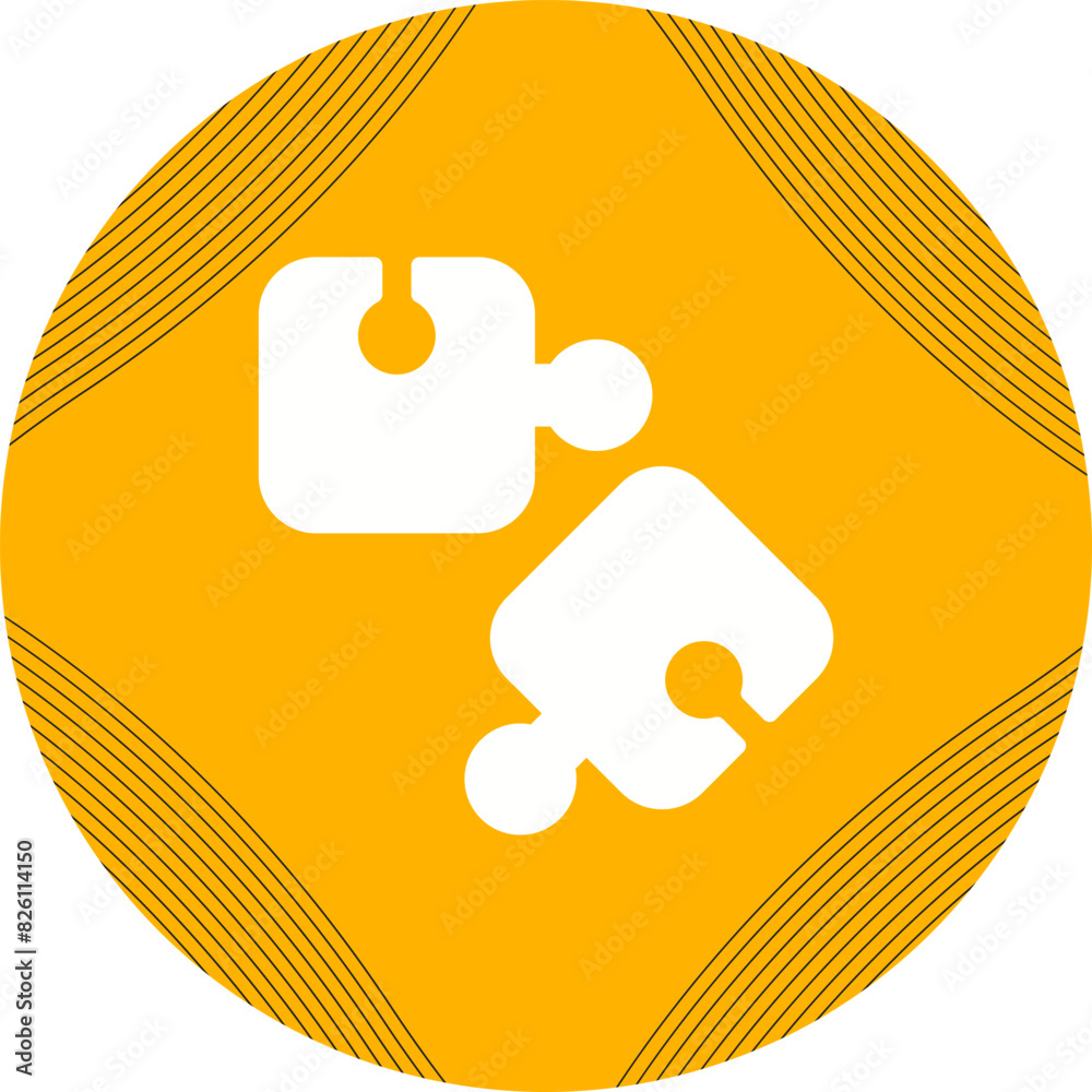 Wall mural puzzle piece vector icon