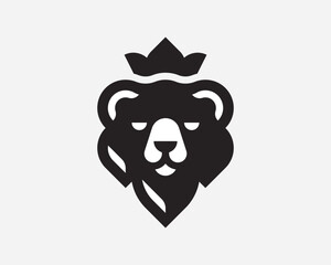 Bear head logo. Grizzly emblem design editable for your business. Vector illustration.