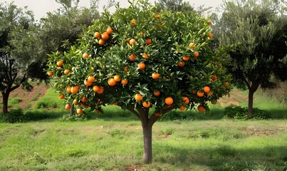 A tree with oranges, Generative AI