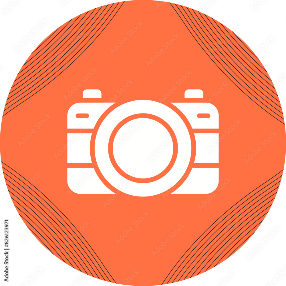 Poster camera vector icon