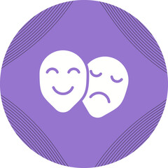 Theatre masks Vector Icon