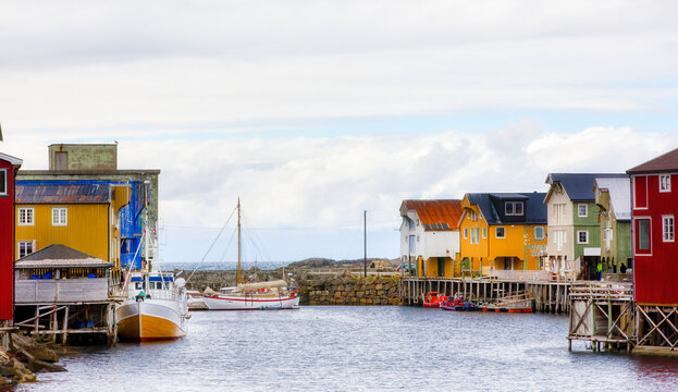 The Harbor in the Small, Charming Fishing Village of Nyksund in Vesteralen, Norway
