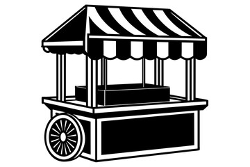 A snack stand vector artwork illustration