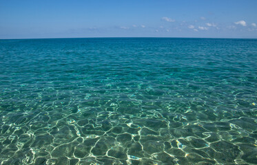 Blue sea water surface