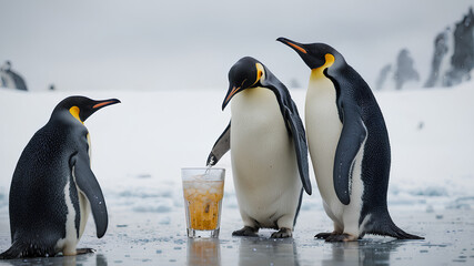 Fototapeta premium AI image generated penguin