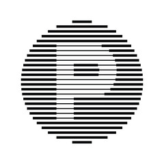 Letter P Logo Icon with Rounded Line Pattern