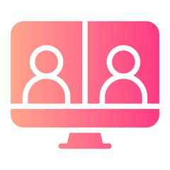 video conference gradient icon