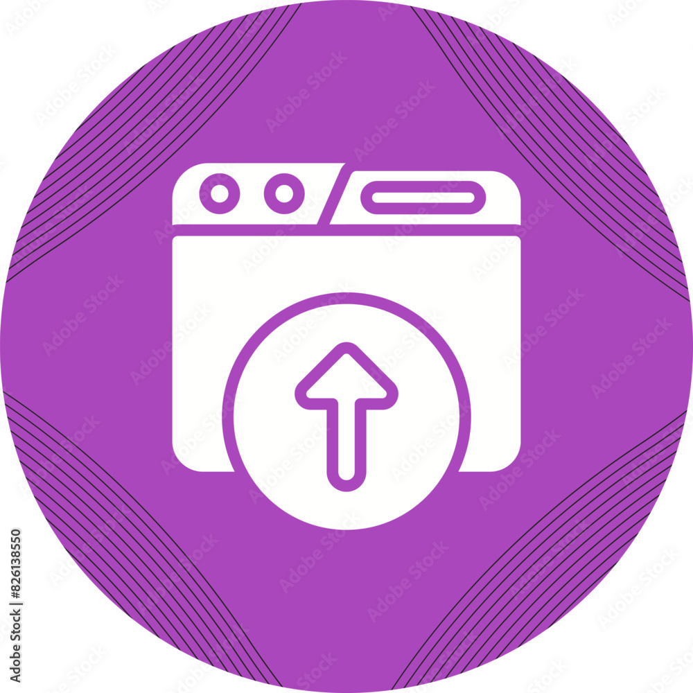 Poster upload vector icon