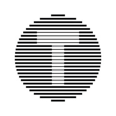 Letter T Logo Icon with Rounded Line Pattern