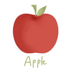 red apple illustration