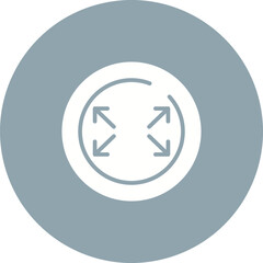 Fullscreen Circle Vector Icon