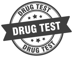 drug test stamp. drug test label on transparent background. round sign