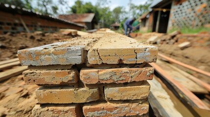 The satisfaction of seeing a finished brick structure knowing each brick was laid with care and precision.