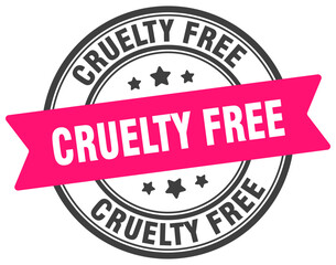 Obraz premium cruelty free stamp. cruelty free label on transparent background. round sign