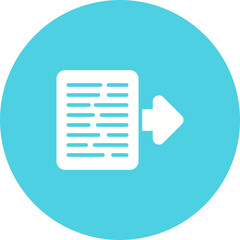 Document Export Vector Icon