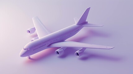 Icon of the purple aeroplane UHD wallpaper