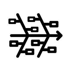 Check out solid icon of ishikawa diagram 
