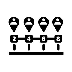 Ready to use solid icon of rating score 