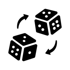 A solid style icon of probability