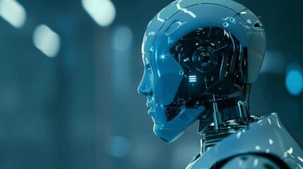 Fototapeta premium The future is here. Introducing the new AI-powered robot that will change your life.