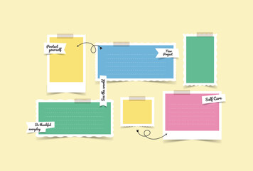 Vector photo collage template moodboard pictures grids vector illustration	