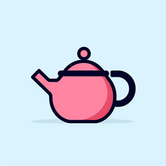 Obraz premium Teapot_Lid_Modern_Line_Icon_Vector_Line_Art_CuteIcon__