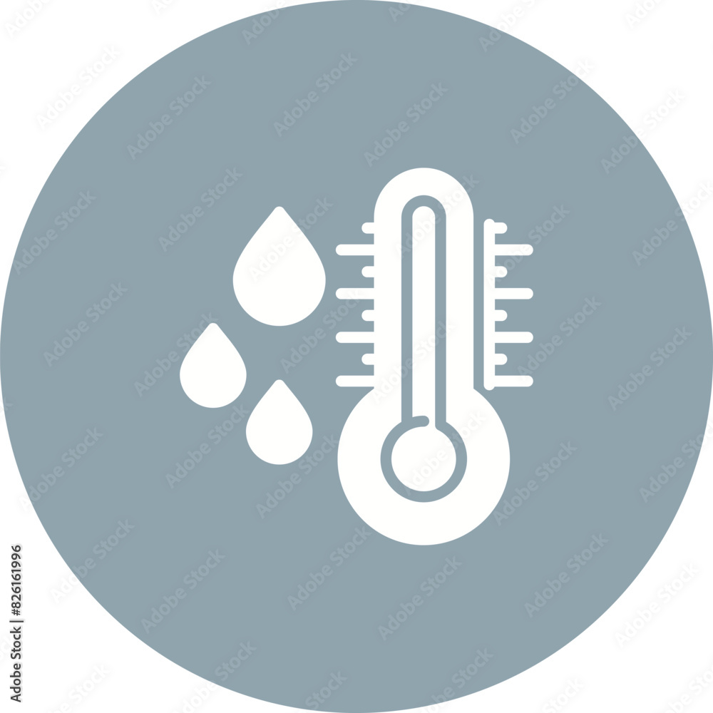 Sticker thermometer vector icon