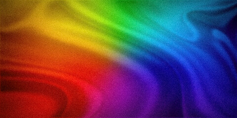 Wavy multi-colored texture. Abstract grainy ultra wide pixel dark red blue purple neon azure yellow green gradient exclusive background. For design, banners, wallpapers, templates, desktops