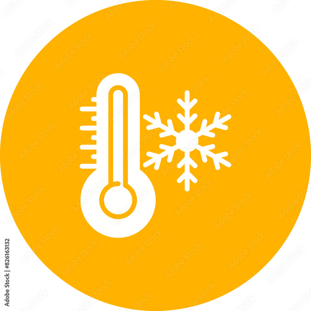 Sticker thermometer vector icon