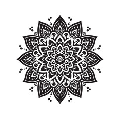 Mandala floral vector illustration set