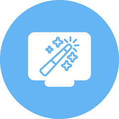 Fototapeta premium Desktop Computer Vector Icon